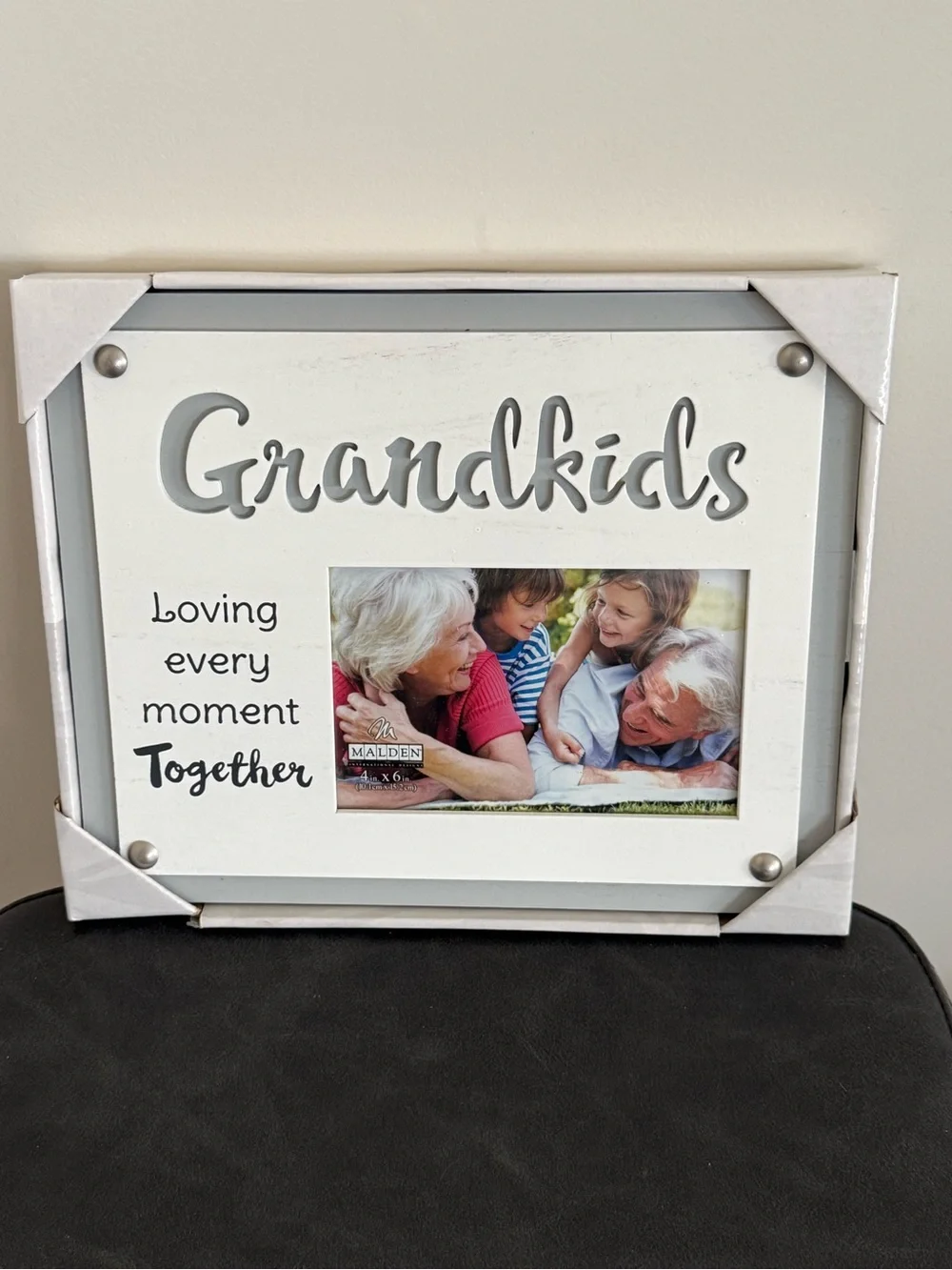 Grandkids White Photo Frame – 'Loving Every Moment Together' 4x6